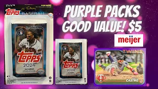 Purple Packs are Back! 2024 Topps Series 1 Baseball Blister Packs A Meijer Exclusive