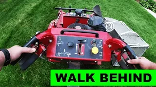 How to use a walk behind, and How to injure yourself using a walk behind