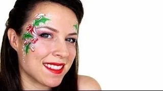 Christmas Holly Face Painting