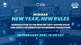 Manage "New Year, New Rules - Introduction to the new IWF Anti-Doping Rules and Useful Information f