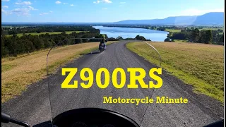 Kawasaki Z900RS motorcycle minute from another rider's perspective