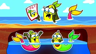 BABY AVOCADO LOST ON THE BEACH😱 Awkward Summer Situations || Avocadoo Comics