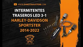 Intermitentes Traseros Led 3-1 Harley-Davidson Sportster 2014-2022 - Dakota Kustom