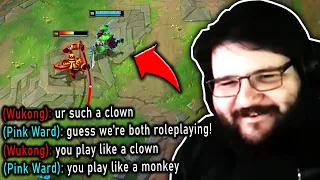 I beat Wukong so bad he calls me a "Clown" in all chat... (PINK WARD DOES IT AGAIN)