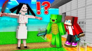 SCARY SERBIAN DANCING LADY vs. Security House in Minecraft Challenge - Maizen JJ and Mikey