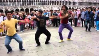 Georgian Dance Rachuli in the Street Venice, Italy