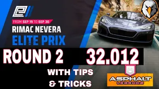 Asphalt 9 legends | RIMAC NEVERA | ELITE PRIX | ROUND 2 | WITH TIPS & TRICKS | EASY ROUTE