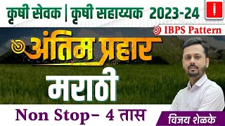 Krushi sevak | Krushi sahayak bharti 2023 | Marathi Revision Session, अंतिम प्रहार, Vijay Shelke