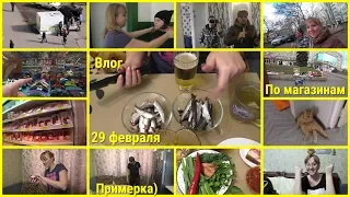 Влог, 29 февраля, Вот это Замкнуло, Идем по магазинам, Новый мясной магазин, Примерка, Удалила видео