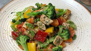 Fiber & Protein Rich Grilled Chicken & vegetable 🥗 Salad with Honey mustard Dressing