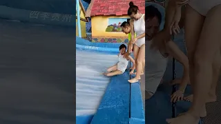 🍋#111🧚‍♀️Fun at the🧜‍♀️💦water park trampoline vlog Assument #shorts