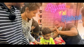 😈Riyaa First Haircut..💇‍♀️ #anjuzlifestyle #video #coimbatore #chennai #tamil #vlog #haircut #viral