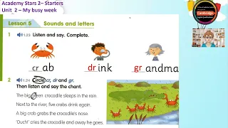 Academy Stars 2 - Starters _ Unit 2 - My busy week _ Lesson 5 - Sounds and letters