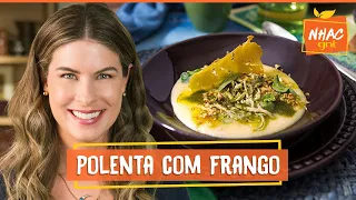 Polenta cremosa com espinafre, frango e pesto | Rita Lobo | Cozinha Prática