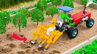 Diy mini tractor dengerous stuck in mud with plough machine | diy plow tractor | @sanocreator