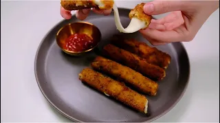 Tasty and crispy cheese sticks. A very simple recipe.