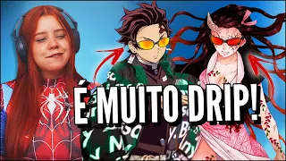 JOVENS REAGEM A KIMETSU NO YAIBA E O DISTRITO DO DRIP - TSUKIURAYA