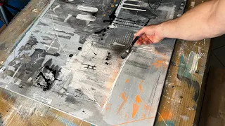 Abstrakte Acrylmalerei | mit Farbpigmente | Tinte | abstract Art. | abstract acrylic art | DIY Art.