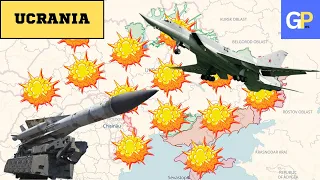 Oleada tras oleada de misiles rusos impactan Ucrania. Rusia pierde un bombardero. Guerra de Ucrania.