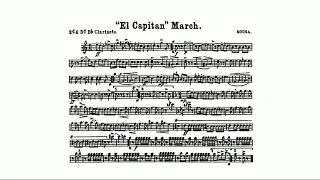 El Capitan March: 2nd and 3rd B-flat Clarinet: John Philip Sousa