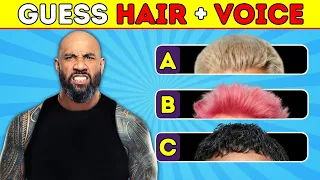 Guess HAIR + VOICE of WWE Superstars ✅ Cody Rhodes, Roman Reigns, John Cena, Jey Uso