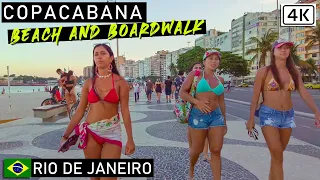 Rio de Janeiro Beach & Boardwalk 🇧🇷 COPACABANA, Brazil |【4K】2021