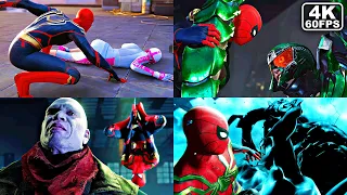 SPIDER-MAN Remastered Every Villain Fight in HYBRID SUIT from No-Way Home [PS5 4K 60FPS]