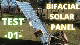 -01- Test Bifacial Solar Panel. Ile produkuje strona przednia, tylna i z białym ekranem Fotowoltaika