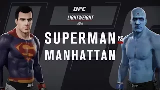 Superman vs. Doctor Manhattan (EA Sports UFC 2) - CPU vs. CPU - Crazy UFC 👊🤪