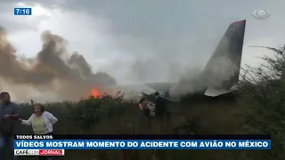 Vídeos mostram momento do acidente com avião no México