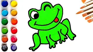 How To Draw Cute Frog For Kids #drawing #frog