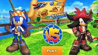 Sonic Dash - New Characters Captain Shadow  VS Pirate Sonic New Update