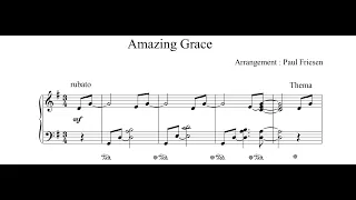 Different  Ways to play Amazing Grace on Piano (Theme) - [Sheet  Music]