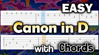 Canon in D - Pachelbel - EASY Guitar tutorial (TAB)