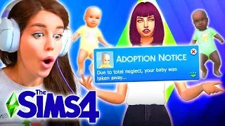 How FAST can I get my baby TAKEN AWAY?! 👶🏼 (Sims 4 NEGLECT Challenge... 😅)