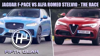 Jaguar F-Pace VS Alfa Romeo Stelvio - On the track | Fifth Gear