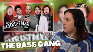 THE BASS GANG - All I Want For Christmas Is You - ft. Casper Fox | Vocal Coach Reaction (& Analysis)