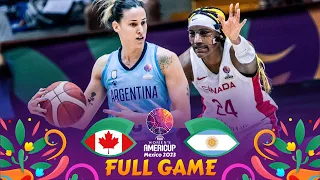 QUARTER-FINALS: Canada v Argentina | Full Basketball Game | FIBA Women's AmeriCup 2023