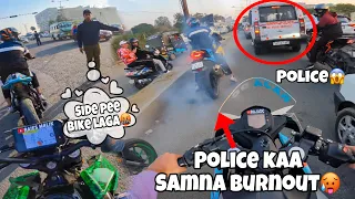 Police👮‍♂️walu kaa samna maraa rr310 pe burnout🥵|| Ajj to pkrr hee liya tha😱