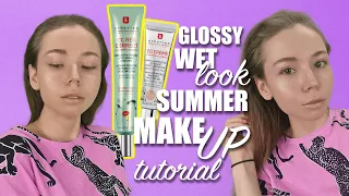 ✷Tutorial✷ HOW TO: Glossy Wet Summer Makeup ✷Faux Freckles✷