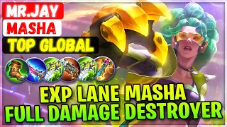 Exp Lane Masha, Full Damage Destroyer [ Top Global Masha ] Mr.Jay - Mobile Legends Emblem And Build