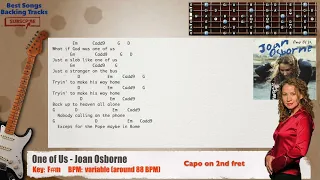 🎸 One of Us - Joan Osborne Main Guitar CAPO Backing Track with chords and lyrics