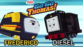 Thomas & Friends: Go Go Thomas - ⭐⭐Frederico vs Diesel Engine from Spain vs The Strongest Engine⭐⭐