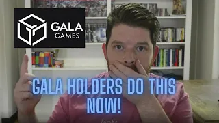 URGENT! GALA GAMES ($GALA) HOLDERS MAKE SURE TO DO THIS BEFORE ITS TOO LATE!