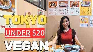 JAPAN FOOD TOUR! How much can we eat under $20 VEGAN  in TOKYO?