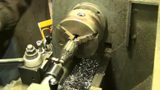 Trimming an Armature on a Lathe