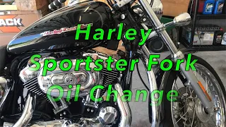 How To Harley Sportster Fork Oil Change