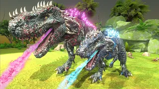 A day in the life of a Godzilla rex(Mortem rex) - Animal Revolt Battle Simulator