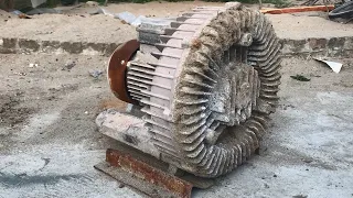 Restoration Burned Three Phase Fan Motor // Restoring a Fan That Is Rusty And Hard To Restore