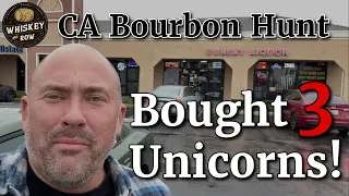 CA Bourbon Hunt, OF Birthday Bourbon Tasting, and Bought 3 Unicorns! #hunting #bourbon